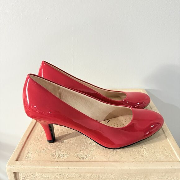 LifeStride Women's Parigi Red Fire Dress Pump Cushioned Flex Sole Shoes 10M NIB - Picture 6 of 13